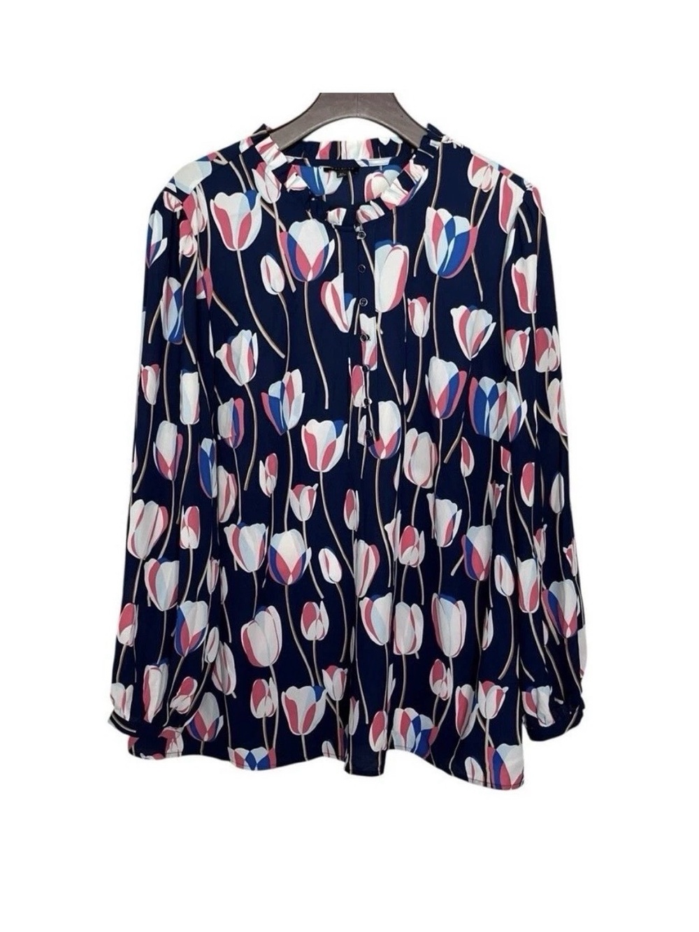 Talbots 1xTulip Top Navy Pink